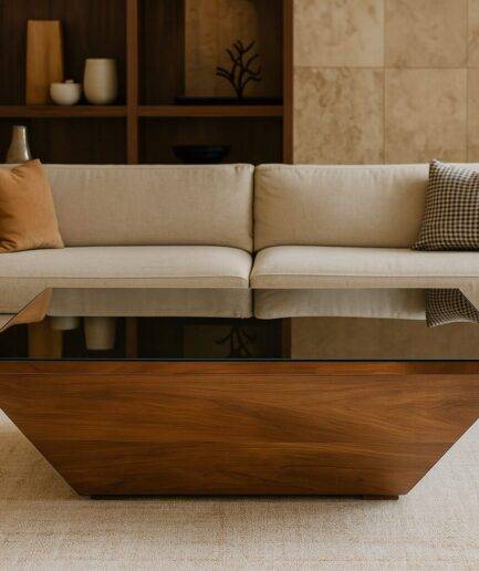 Mesa de centro Luxor c/cristal negro