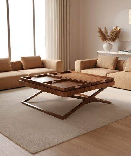 Mesa Central con Charolas Modelo Valencia