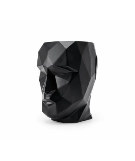 Macetero Hombre Rostro (Color Negro Mate) - Fibra de Vidrio