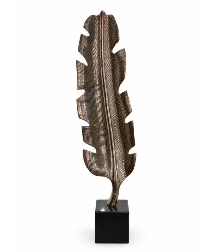 Artesanía Pluma Grande Plateada