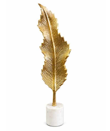 Artesanía Pluma Grande Dorada