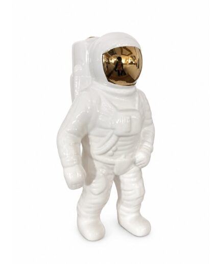 Artesanía Astronauta Blanco con Oro