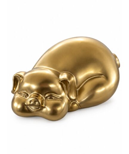 Artesanía Cerdito Color Oro