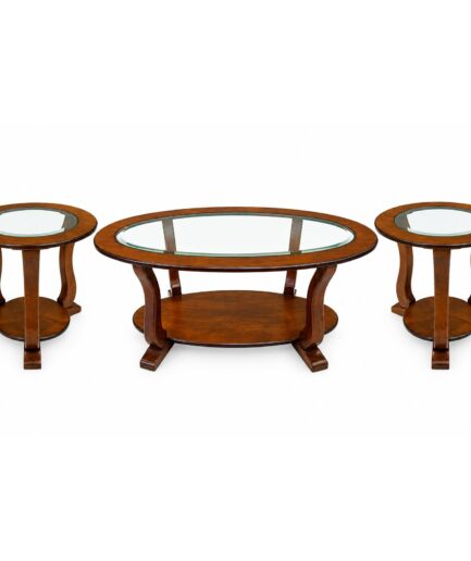 Juego de Mesas Gabriela (Set de 3 Piezas) - Corteza de Poplar Americano