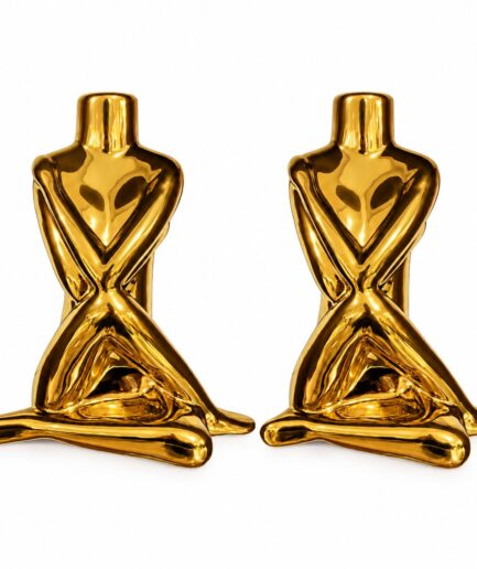 Artesanía Mujer con Brazos Cruzados (Color Oro Brillante) (2 Piezas)