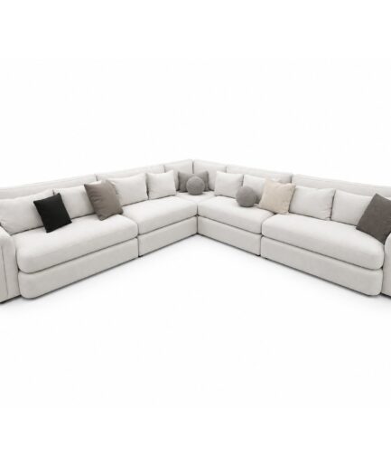 Sala Modular Jofara - Tela Reflect Dove (5 Módulos) - Versión Na