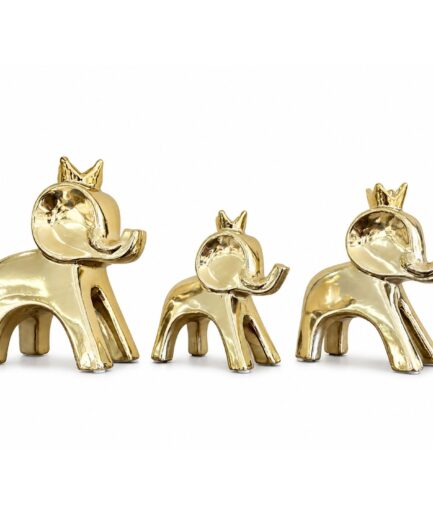 Artesanía Elefantes Dorados (Set de 3 Piezas)