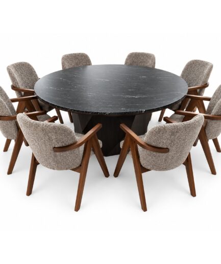 Comedor Polígono-Edimburgo (para 8 Personas) (Tela Gotcha Flax)