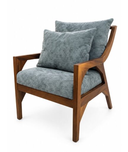 Sillón Individual Cafeito - Tela Gris
