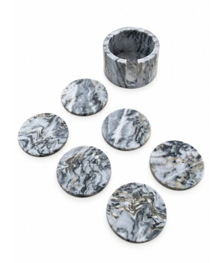 Set de Posavasos de Mármol Gris
